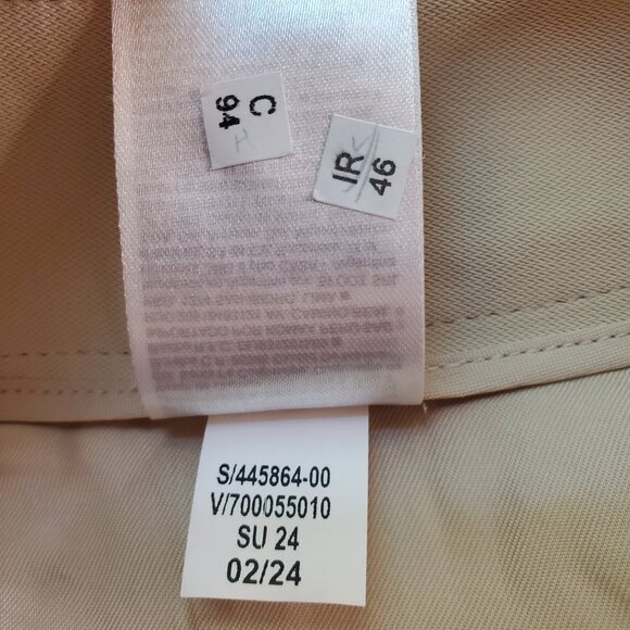 NEW BANANA REPUBLIC SZ 12 High-Rise Pleated Wide-Leg Drapey Pant in Light Beige - Picture 7 of 7